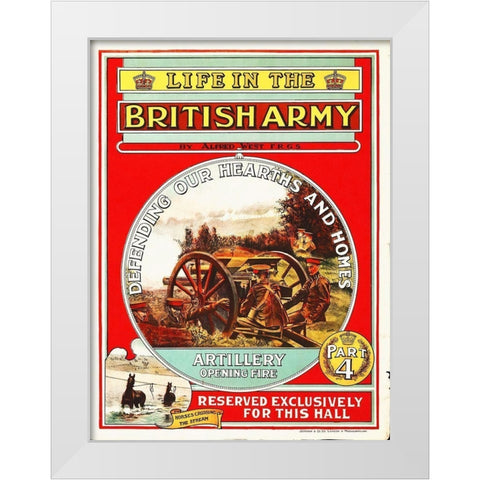 Life in the British Army, 1908 White Modern Wood Framed Art Print by Hollywood Photo Archive