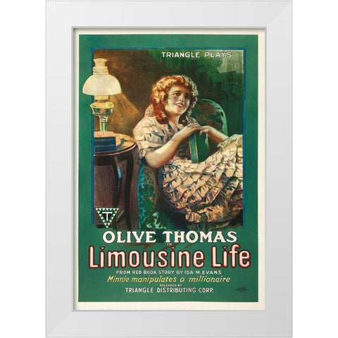Limousine Life White Modern Wood Framed Art Print by Hollywood Photo Archive