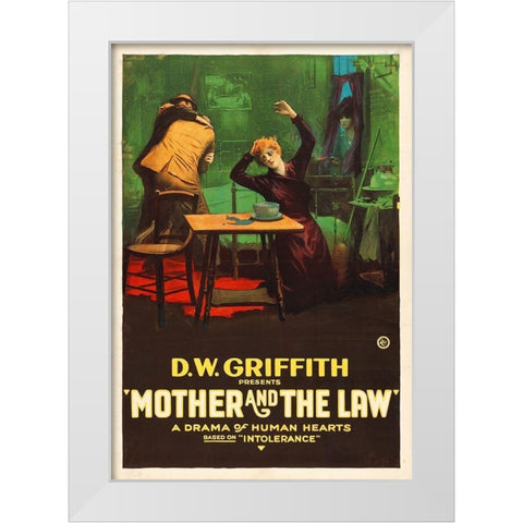 Mother and the Law White Modern Wood Framed Art Print by Hollywood Photo Archive