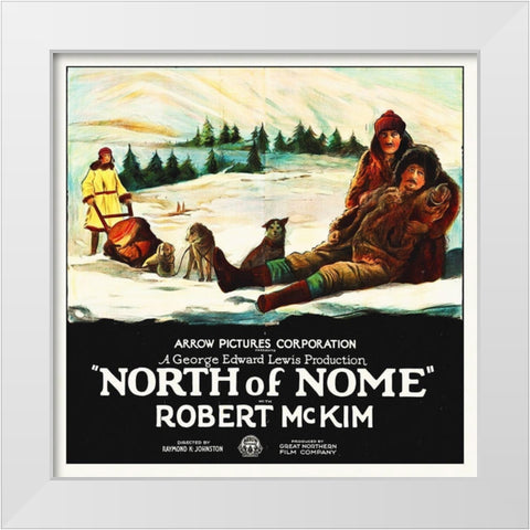 North of Nome White Modern Wood Framed Art Print by Hollywood Photo Archive