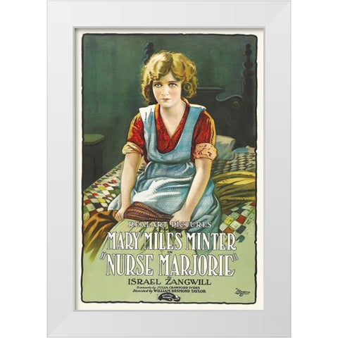 nurse-marjorie-1920 White Modern Wood Framed Art Print by Hollywood Photo Archive