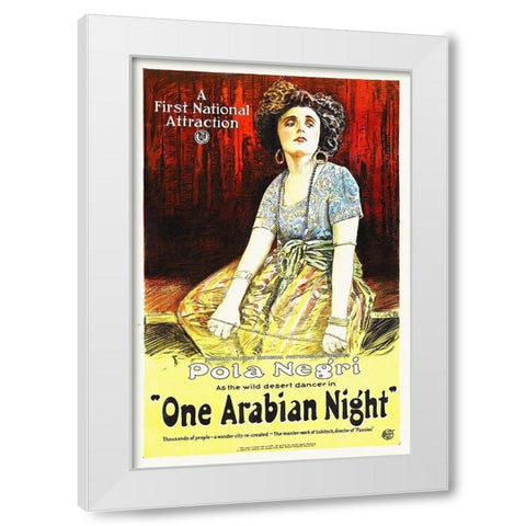 One Arabian Night White Modern Wood Framed Art Print by Hollywood Photo Archive