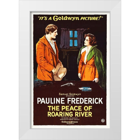 Peace of Roaring River White Modern Wood Framed Art Print by Hollywood Photo Archive