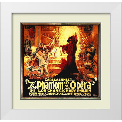 phantom poster A White Modern Wood Framed Art Print by Hollywood Photo Archive