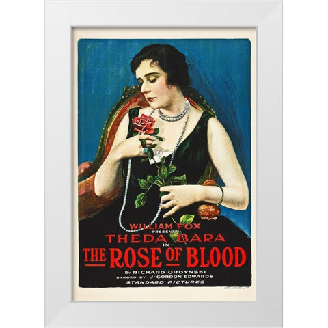 Poster, Rose of Blood, The 01 White Modern Wood Framed Art Print by Hollywood Photo Archive