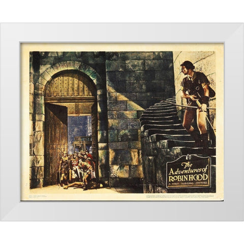Robin Hood White Modern Wood Framed Art Print by Hollywood Photo Archive