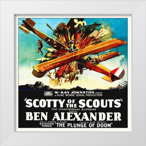 Scotty of the Scouts, 1926 White Modern Wood Framed Art Print by Hollywood Photo Archive