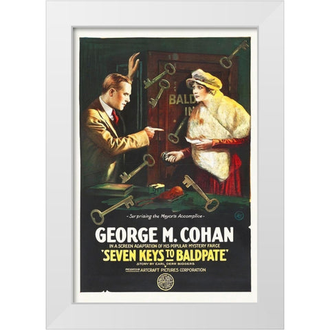 Seven Keys to Baldpate 1917 White Modern Wood Framed Art Print by Hollywood Photo Archive