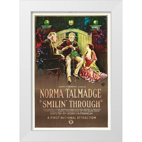 Smilin Through White Modern Wood Framed Art Print by Hollywood Photo Archive
