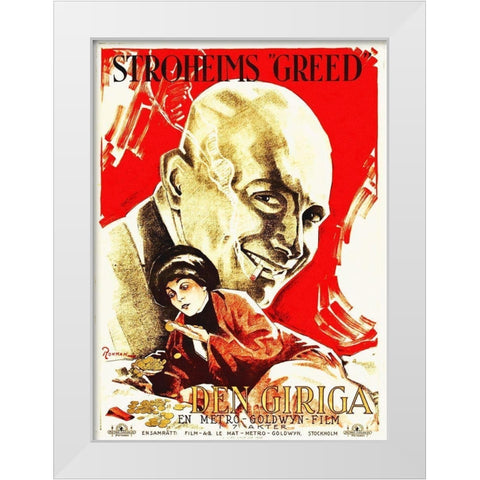 Stroheims, Greed White Modern Wood Framed Art Print by Hollywood Photo Archive
