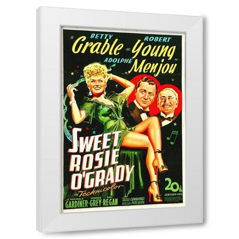 Sweet Rosie O Grady White Modern Wood Framed Art Print by Hollywood Photo Archive