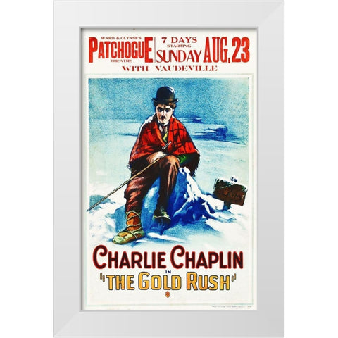 The Gold Rush poster White Modern Wood Framed Art Print by Hollywood Photo Archive