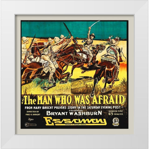 The Man Who Was Afraid White Modern Wood Framed Art Print by Hollywood Photo Archive
