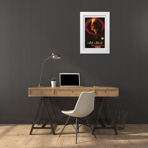 The Red Circle White Modern Wood Framed Art Print by Hollywood Photo Archive