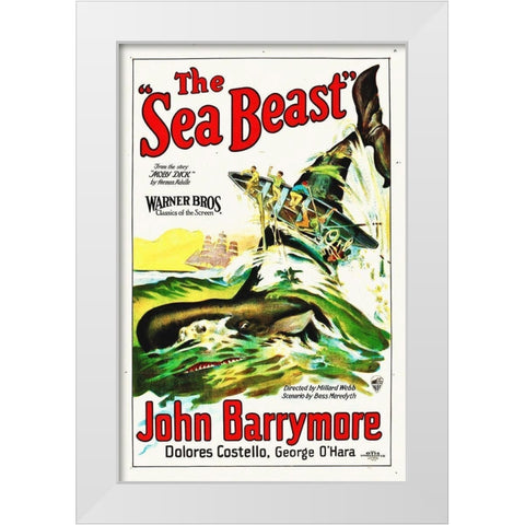 The Sea Beast White Modern Wood Framed Art Print by Hollywood Photo Archive