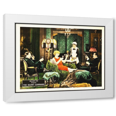 The Silent Command White Modern Wood Framed Art Print by Hollywood Photo Archive