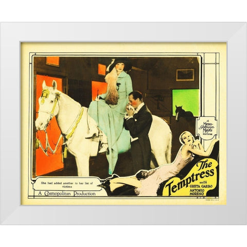 The Temptress White Modern Wood Framed Art Print by Hollywood Photo Archive