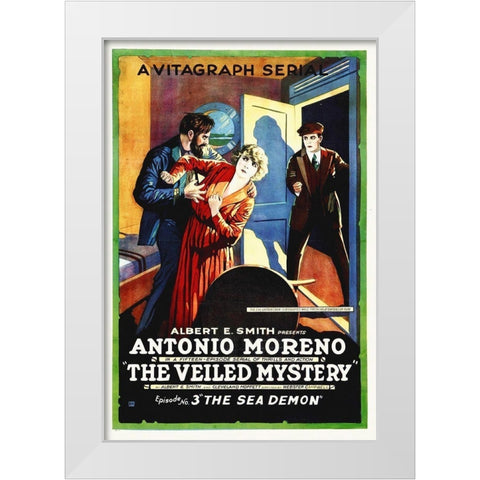 The Veiled Mystery White Modern Wood Framed Art Print by Hollywood Photo Archive