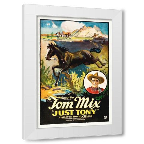 Tom Mix, Just Tony, 1928 White Modern Wood Framed Art Print by Hollywood Photo Archive