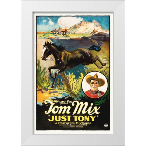 Tom Mix, Just Tony, 1928 White Modern Wood Framed Art Print by Hollywood Photo Archive