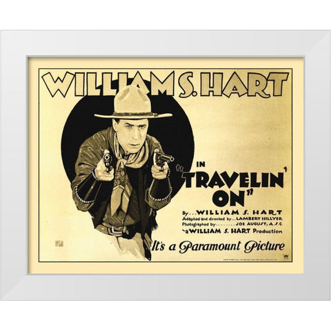 Travelin On White Modern Wood Framed Art Print by Hollywood Photo Archive