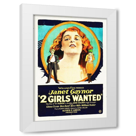 Two Girls Wanted White Modern Wood Framed Art Print by Hollywood Photo Archive