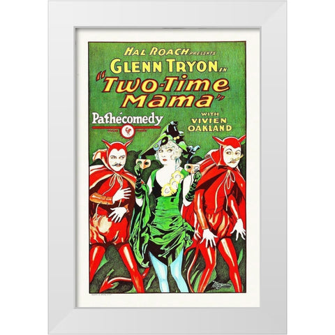 Two Time White Modern Wood Framed Art Print by Hollywood Photo Archive