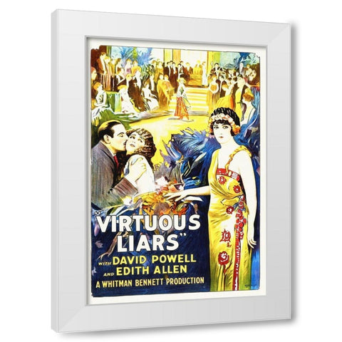 Virtuous Liars White Modern Wood Framed Art Print by Hollywood Photo Archive