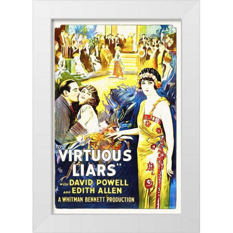 Virtuous Liars White Modern Wood Framed Art Print by Hollywood Photo Archive