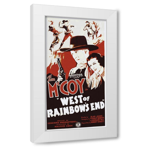 West of Rainbows End White Modern Wood Framed Art Print by Hollywood Photo Archive