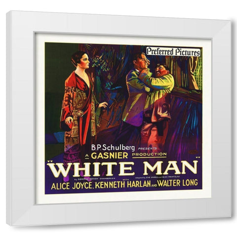 White Man, 1924 White Modern Wood Framed Art Print by Hollywood Photo Archive