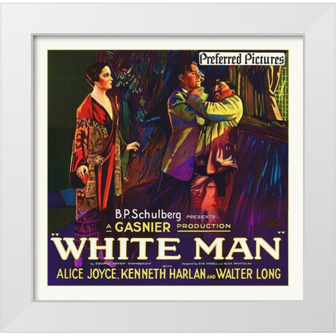 White Man, 1924 White Modern Wood Framed Art Print by Hollywood Photo Archive