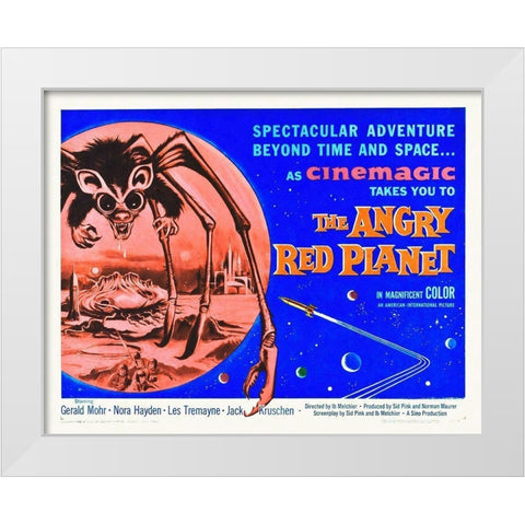 Angry Red Planet White Modern Wood Framed Art Print by Hollywood Photo Archive