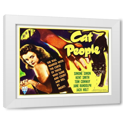 Cat People, 1942 White Modern Wood Framed Art Print by Hollywood Photo Archive