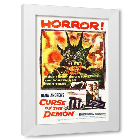 Curse Of The Demon White Modern Wood Framed Art Print by Hollywood Photo Archive