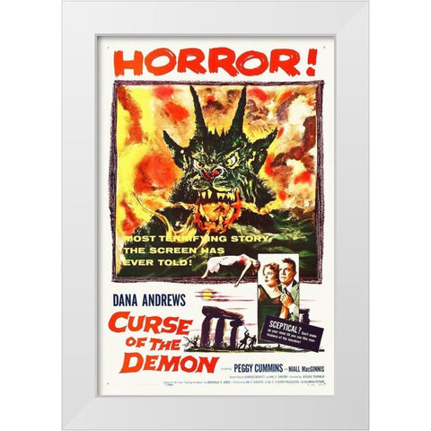Curse Of The Demon White Modern Wood Framed Art Print by Hollywood Photo Archive