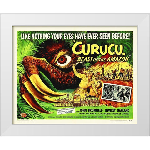 Curucu, Beast Of The Amazon, 1956 White Modern Wood Framed Art Print by Hollywood Photo Archive