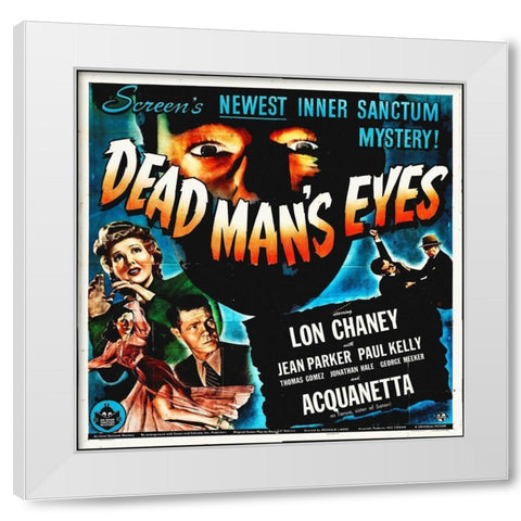Dead Mans Eyes White Modern Wood Framed Art Print by Hollywood Photo Archive