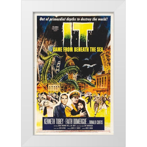It Came From Beneath the Sea - Vertical Full Color White Modern Wood Framed Art Print by Hollywood Photo Archive