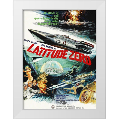 Latitude Zero White Modern Wood Framed Art Print by Hollywood Photo Archive