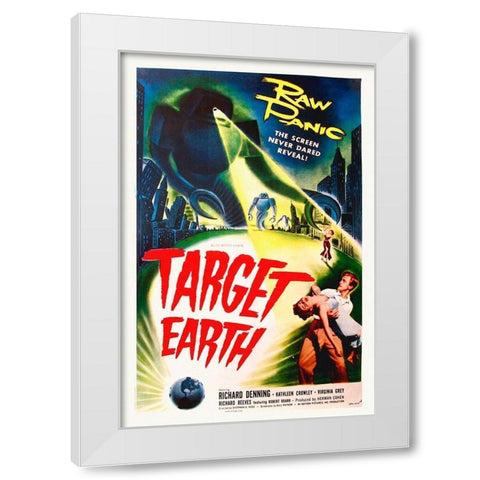 Target Earth, 1954 White Modern Wood Framed Art Print by Hollywood Photo Archive