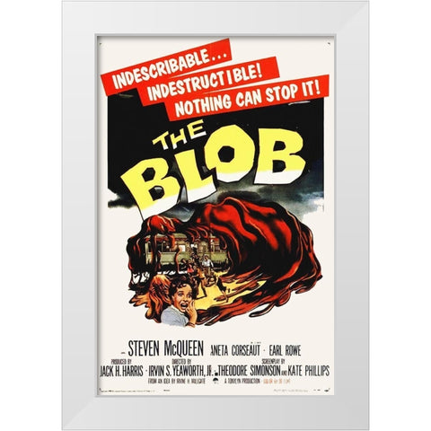 The Blob White Modern Wood Framed Art Print by Hollywood Photo Archive