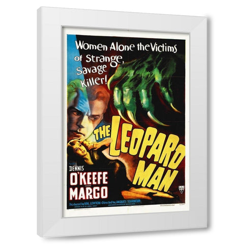 The Leopard Man White Modern Wood Framed Art Print by Hollywood Photo Archive