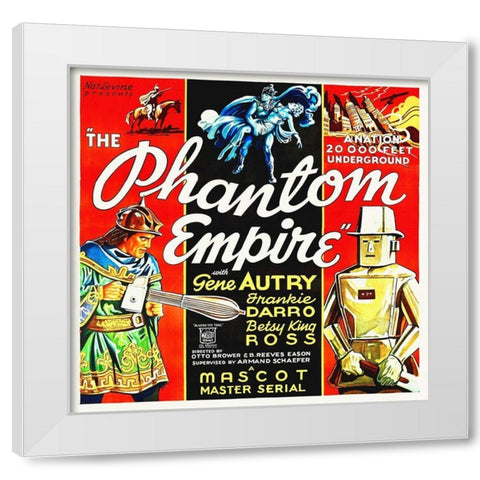 The Phantom Empire with Gene Autry White Modern Wood Framed Art Print by Hollywood Photo Archive