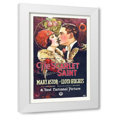 The Scarlet Saint White Modern Wood Framed Art Print by Hollywood Photo Archive