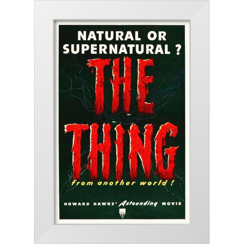 The Thing from Another World White Modern Wood Framed Art Print by Hollywood Photo Archive