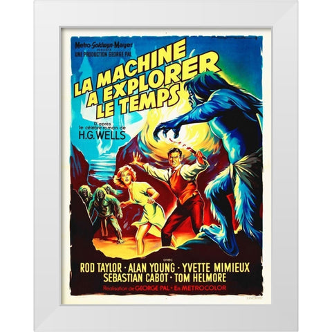 The Time Machine, 1960 - French White Modern Wood Framed Art Print by Hollywood Photo Archive
