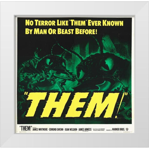 THEM - Green and Yellow White Modern Wood Framed Art Print by Hollywood Photo Archive