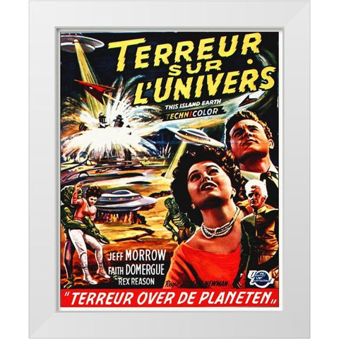 French - This Island Earth White Modern Wood Framed Art Print by Hollywood Photo Archive