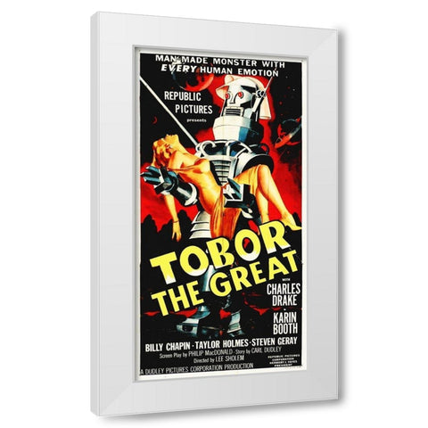 Tobor The Great, 1954 White Modern Wood Framed Art Print by Hollywood Photo Archive